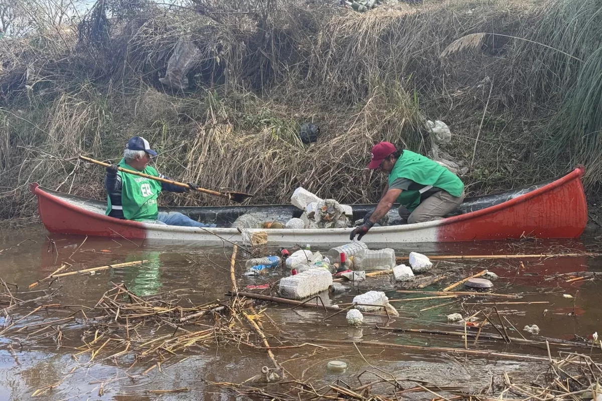 Más de 50 jóvenes se sumaron a la limpieza de un arroyo en La Paz