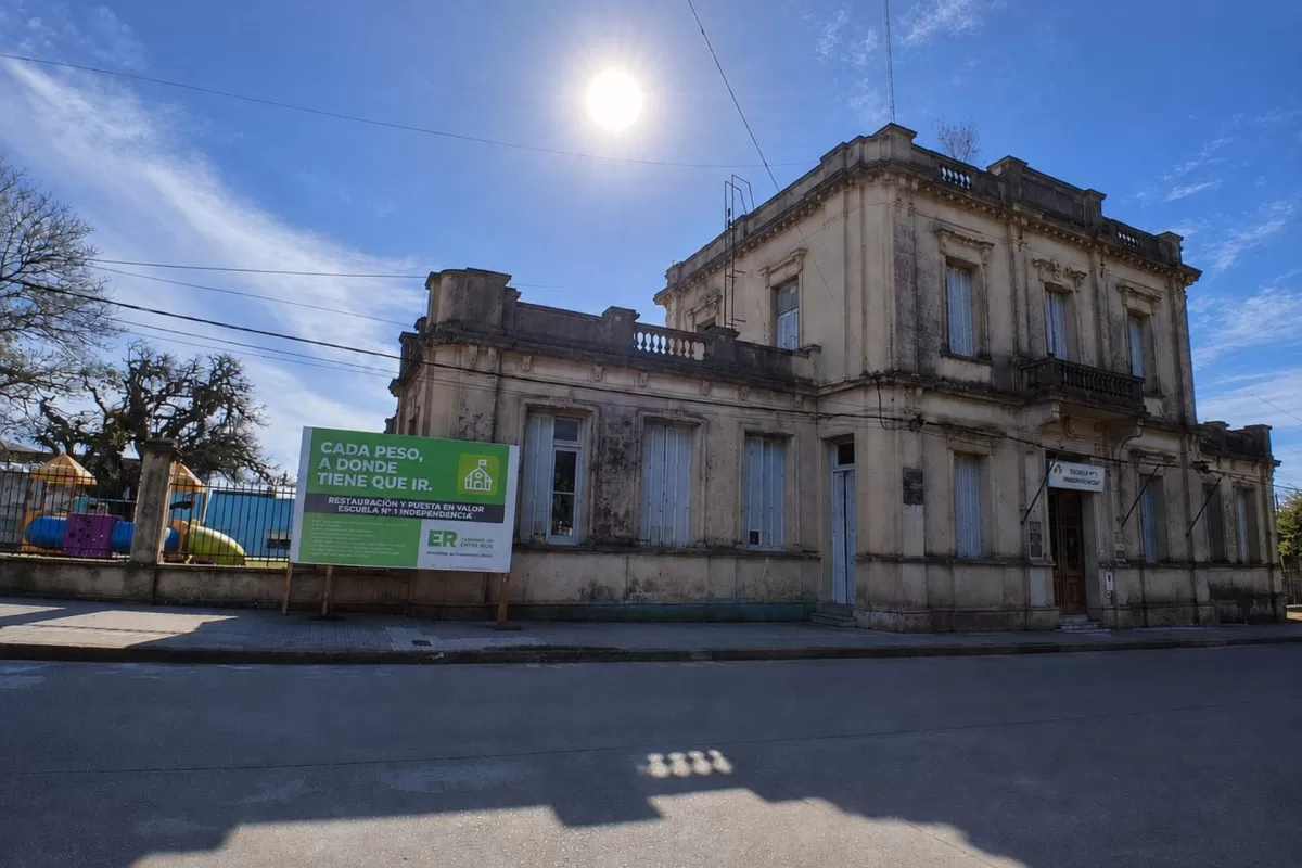 Con una inversi&oacute;n de m&aacute;s de 1.400 millones de pesos se recuperar&aacute; la hist&oacute;rica escuela 1 de Diamante