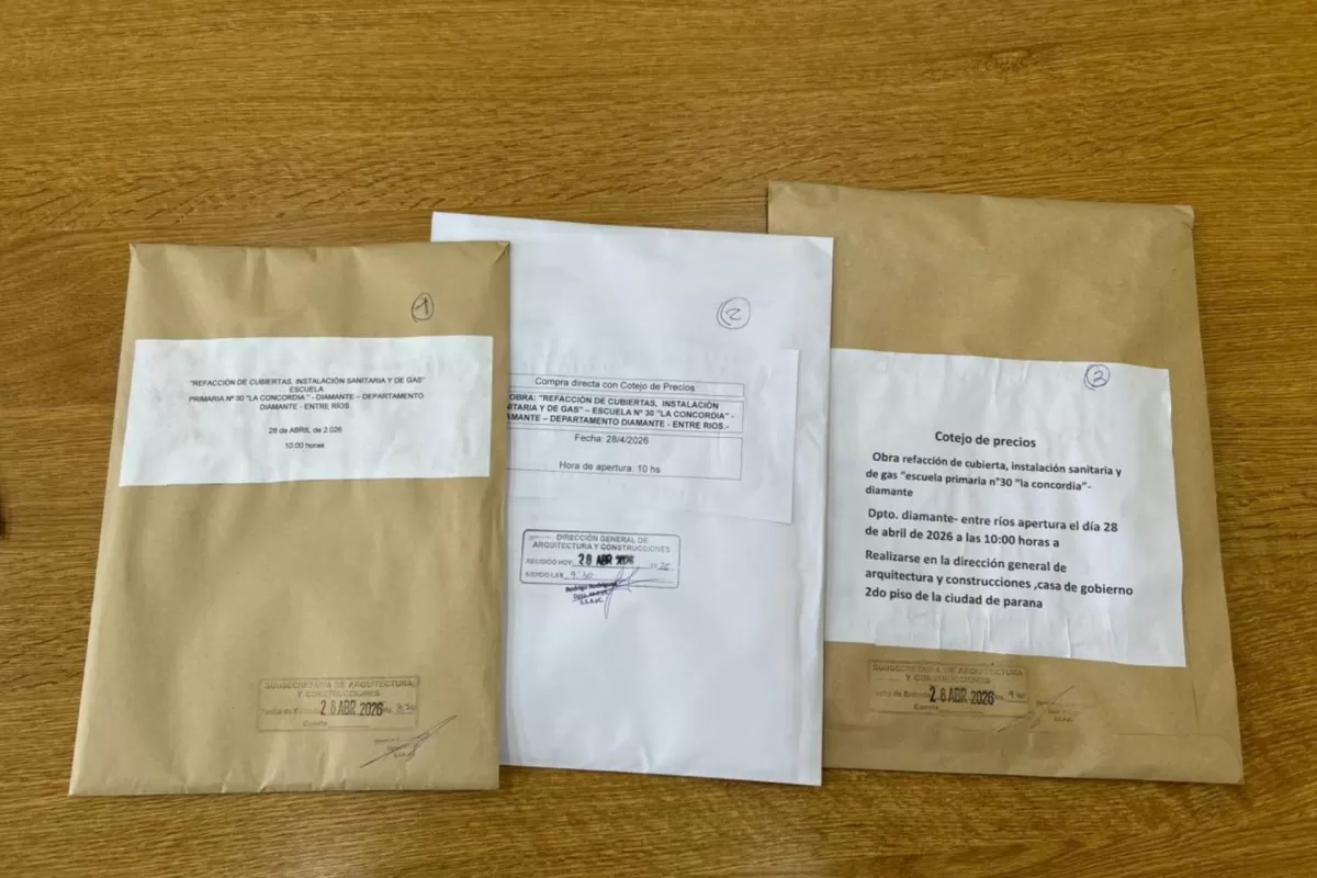 Se abrieron los sobres para refaccionar la escuela 30 de Diamante