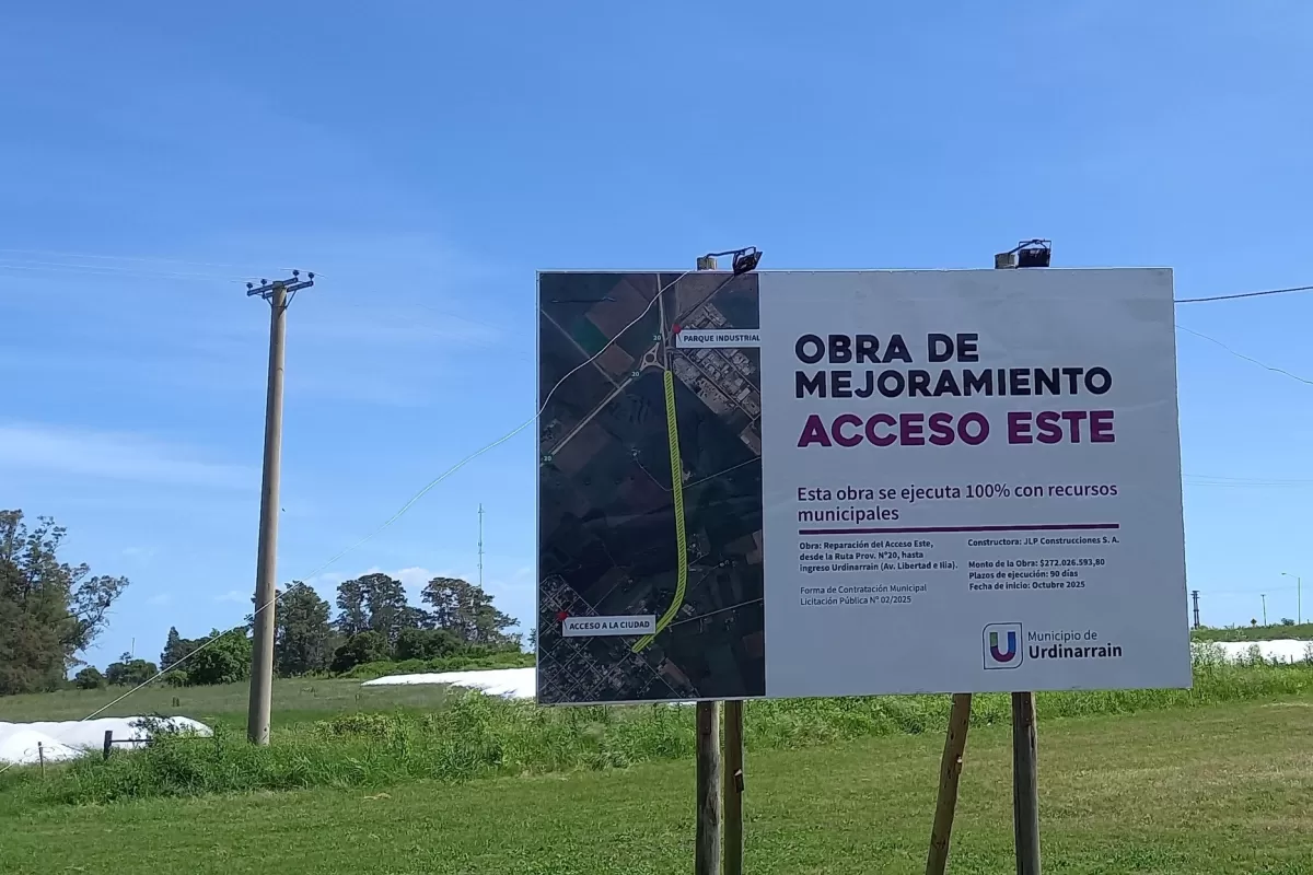 Avanza la renovación del Acceso Este de Urdinarrain: obra clave para la conexión y desarrollo local