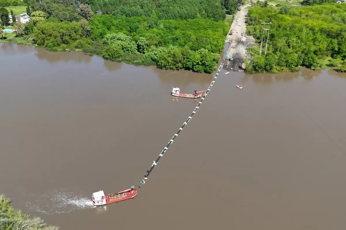 Se concretó un paso fundamental en la obra de tratamiento de efluentes cloacales de Gualeguaychú