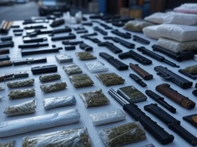 En medio de la búsqueda de un can que mordió a una mujer, hallan armas de guerra y drogas en barrio Consejo de Paraná