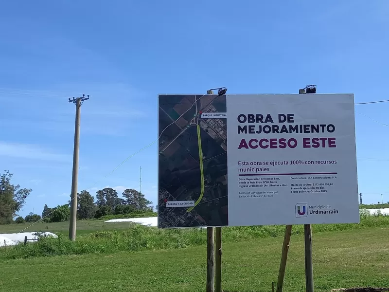 Avanza la renovación del Acceso Este de Urdinarrain: obra clave para la conexión y desarrollo local