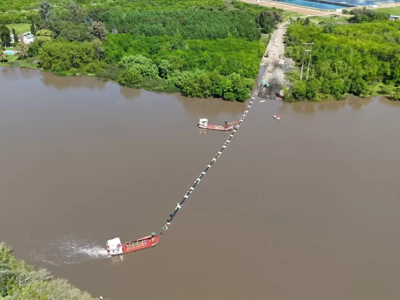 Se concretó un paso fundamental en la obra de tratamiento de efluentes cloacales de Gualeguaychú
