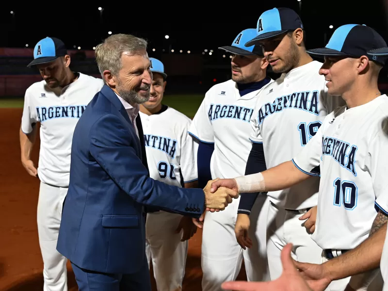 Frigerio acompa&ntilde;&oacute; a la Selecci&oacute;n Argentina de s&oacute;ftbol en los Juegos Suramericanos
