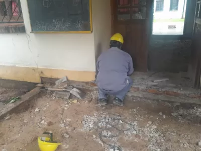 Se ejecutan trabajos de refacci&oacute;n y accesibilidad en la escuela normal de Feliciano