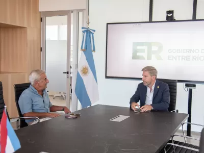 Frigerio se reuni&oacute; con el exgobernador Mario Moine